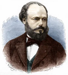 Retrato de Marcel Deprez (1843-1918), engenheiro e físico francês.