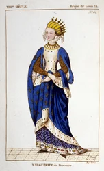 Retrato de Marguerite de Provence (1221 - 1295), Rainha de França.