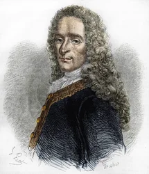 Retrato de Marie-François Arouet de Voltaire (1695-1778), escritora francesa.