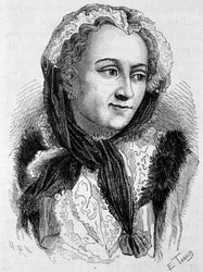 Retrato de Marie Leszczynska (1703 - 1768). Gravura do final do século XIX em "Histoire de France" de H. Martin.