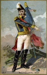 Retrato de Michel Ney, Duque de Elchingen, Príncipe de Moskova (1769 - 1815), Marechal de França. Cromolitografia do século XIX.