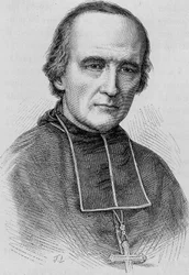 Retrato de Monsenhor Darboy (1813 - 1871), Arcebispo de Paris. Gravura do final do século XIX em "Histoire de France" de H. Martin.