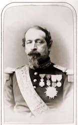 Retrato de Napoleão III. Fotografia do século XIX.