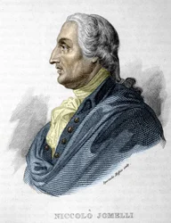 Retrato do compositor italiano Niccolo JOMDELLI 10 Setembro 1714 (Aversa) - 25 Agosto 1774 (Nápoles) gravura século XIX