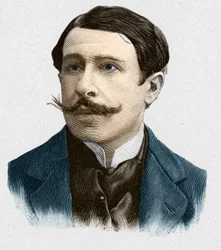 Retrato de Paul Adam (1862-1920), escritor francês.