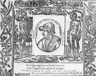 Retrato de Filipe III Le Hardi, Rei de França de 1270 a 1285.