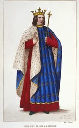 Retrato de Filipe III a Hardi.gravura de 1830