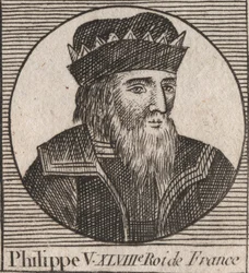 Retrato de Filipe V o Longo (1294 - 1322), Rei da França - Philippe V (1294-1322) 
