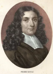 Retrato de Pierre Bayle filósofa e escritora francesa (1647-1706)