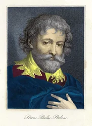 Retrato de Pierre Paul (Pierre-Paul) Rubens (ou Peter Paul ou Petrus Paulus) (1577-1640), pintor e caricaturista flamengo