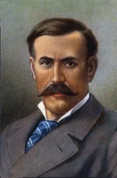 Retrato de Pierre Savorgnan de Brazza, explorador francês.