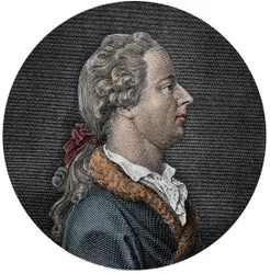 Retrato de Pietro Verri (1728-1797), economista italiano - Retrato do escritor, filósofo e economista Pietro Verri (1728-1797) Gravura