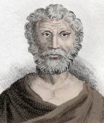 Retrato de Quintus Junius Rusticus (cerca de 100-around 170), filósofo estoicista. Gravura do século XIX.