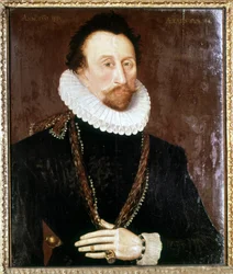 Retrato de Sir John Hawkins (Hawkyns) (1532-1595), Almirante Inglês.