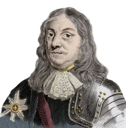 Retrato de Sir Martinus Cornelis van Tromp (1629-1691), oficial naval holandês e comandante-chefe da frota real holandesa e dinamarquesa. Gravura do século XIX.