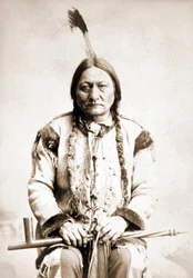 Retrato de Sitting Bull, chefe índio, cerca de 1886