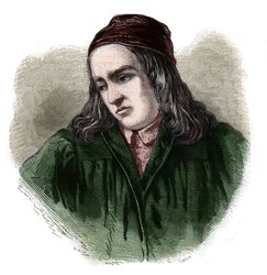 Retrato de Teodorico (Theodore Theodoric) de Niem (ou Nieheim) (1345-1418) historiador alemão.