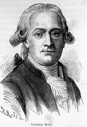 Retrato de Valentin Hauy, pedagogo francês (1745-1822), dedica-se à educação de cegos.
