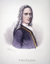 Retrato de Voltaire. Gravura do século XIX.
