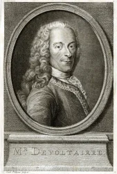 Retrato de Voltaire. Gravura do século XIX.
