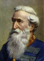 Retrato de William Booth, pastor da Igreja Metodista e fundador do Exército de Salvação.