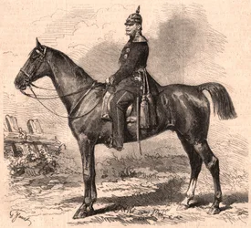 Retrato de William I de uniforme a cavalo
