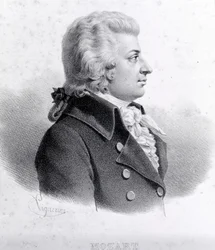 Retrato de Wolfang Amadeus Mozart (1756 - 1791).