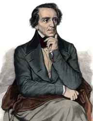 Retrato do compositor de ópera inglês Giacomo Meyerbeer (1791-1864) Gravura
