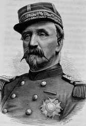 Retrato do Duque de Aumale (Charles de Lorraine) (1822 - 1897). Gravura do final do século XIX em "Histoire de France" de H. Martin.