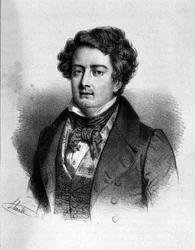 Retrato do tenor francês Adolphe Nourrit (1802 - 1839).