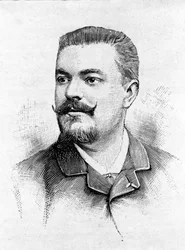 Retrato do tenor francês Jean Alexandre Talazac (1853 - 1892).