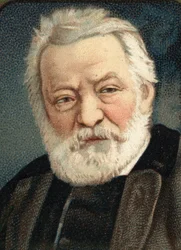 Retrato do escritor francês Victor Hugo (1802 - 1885).