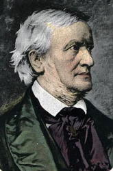 Retrato do compositor alemão Richard Wagner (1813-1883) Cromolitografia do início do século XX
