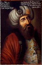 Retrato do soldado otomano Pasha Kara Mustafa de Merzifon