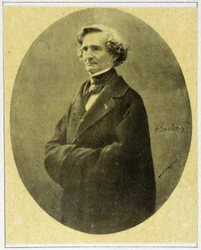 Retrato do compositor Hector Berlioz (1803 - 1869) em 1858.