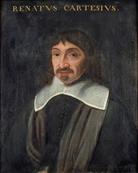 Retrato do filósofo René Descartes (1596-1650), Anônimo . Óleo sobre tela