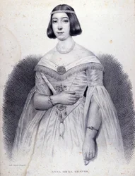 Retrato da cantora Anna de LA GRANGE (1824-1909).