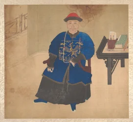 Retratos de membros de uma família, meados do século XIX (álbum de dezanove folhas; tinta e cor sobre seda)