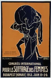 Cartaz para o Congresso Internacional pelo Sufrágio Feminino em Budapeste