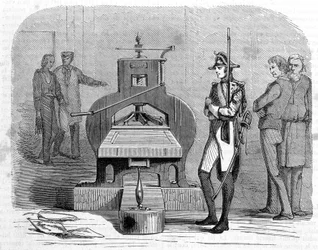 Impressão de imprensa em 1818.