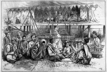 Teatro de Bonecos com Músicos em Burma Gravação no "The Illustrous World" (O Mundo Ilustrado)