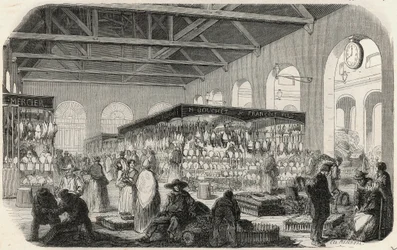 Quai des Augustins: Marche de la Vallee - Gravação em "Tableau-de-Paris" de Edmond Texier