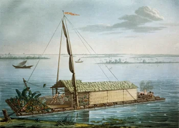 Jangada no Rio Guayaquil, Equador