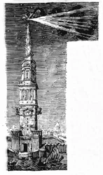 Reconstrução do farol de Alexandria depois de Ebers Egypt.