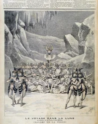 Representação no Teatro da Porta Saint Martin da "Viagem na Lua" - no "Le Petite Journal" de 04/09/1892