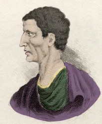 Representação do político romano Lucius Cornelius Sulla (Silla ou Sylla) (138-68 AC). Gravura do século XIX.