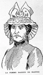 Representação da mulher barbuda de Nantes.
