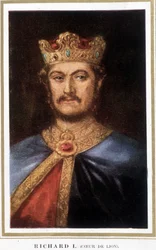 Richard I Heart of Lion - a partir de uma gravura do Museu Britânico