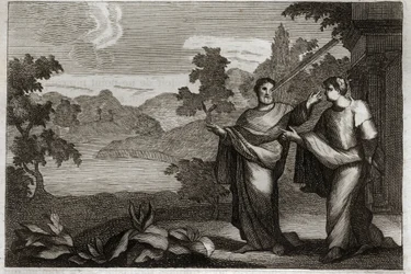 Bíblia de Royaumont, Novo Testamento: Não julgues os outros. Quando você tem uma trave no olho, você não deve se preocupar em tirar uma palhinha do olho do seu irmão (Parábola da palhinha e da trave). Ilustração de 1811.