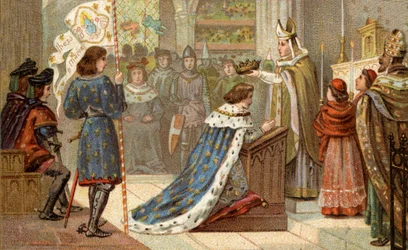 Coroação de Carlos VII (1403-1461) na Catedral de Reims (17 de julho)